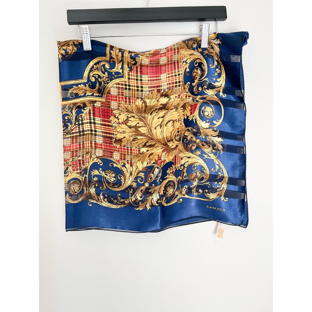 Elaine Gold Paid Square Scarf